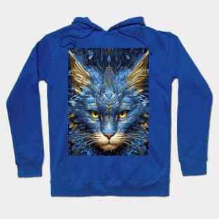 Blue Cat with Yellow Eyes Hoodie